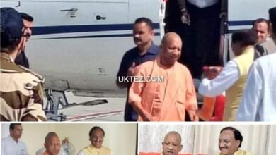 Uttar Pradesh Chief MInister Yogi Adityanath met with his mother at Himalayan Hospital,Jollygrant,Dehradun.