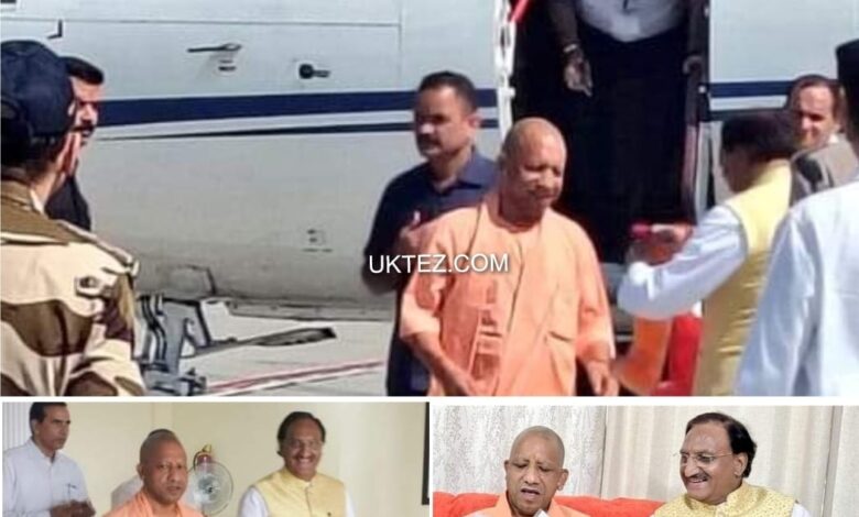 Uttar Pradesh Chief MInister Yogi Adityanath met with his mother at Himalayan Hospital,Jollygrant,Dehradun.