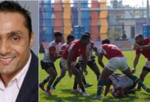 Actor Rahul Bose at rugby games at 38 National Games,Dehradun