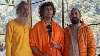 Bollywood singer Sonu Nigam meditate at Shri Ram Tapasthali,Tehri Garhwal.