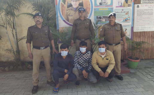 Three youth arrested for allegedly burning restaurant at Vikasnagar,Dehradun.