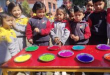 Holi celeberation by school children of Pen India School,Bhaniyawala,Dehradun.