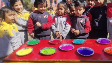 Holi celeberation by school children of Pen India School,Bhaniyawala,Dehradun.