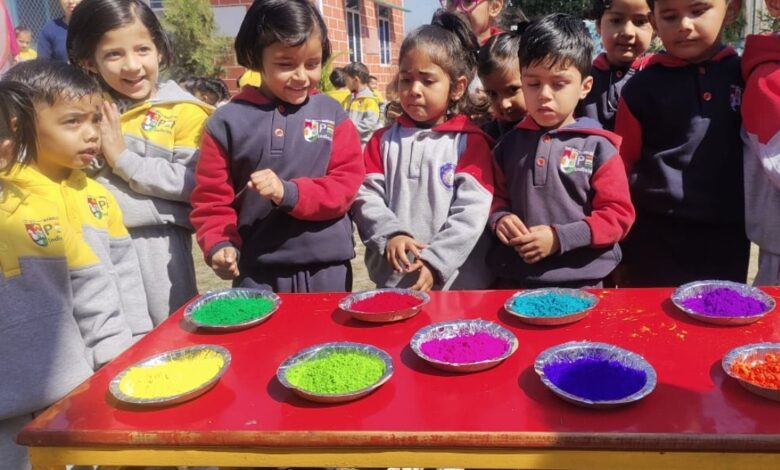 Holi celeberation by school children of Pen India School,Bhaniyawala,Dehradun.