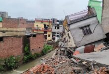 Two houses collapsed due to heavy rain in Dehradun.