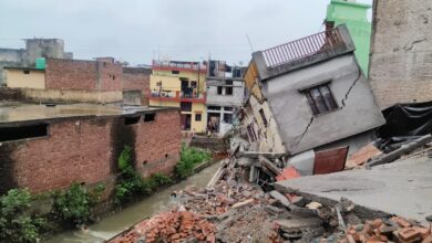 Two houses collapsed due to heavy rain in Dehradun.