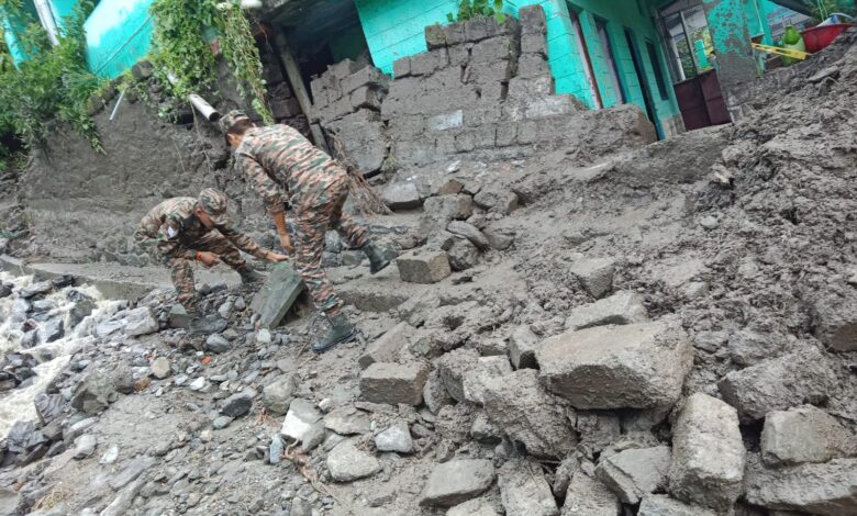 Heavy losses including One lady died,two persons missing in cloudburst at Tharali of Chamoli.