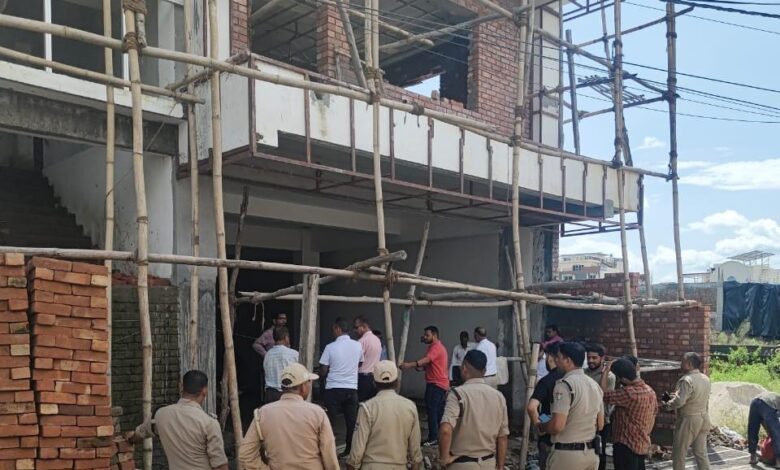 Mussoorie-Dehradun Development Authority sealed ten multistorey illegal construction in Rishieksh,