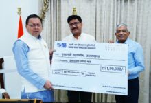 Swami Rama Himalayan University contributed to Chief Minister's Relief Fund Rupees fifty one lakh for Uttarkashi Disaster victims.