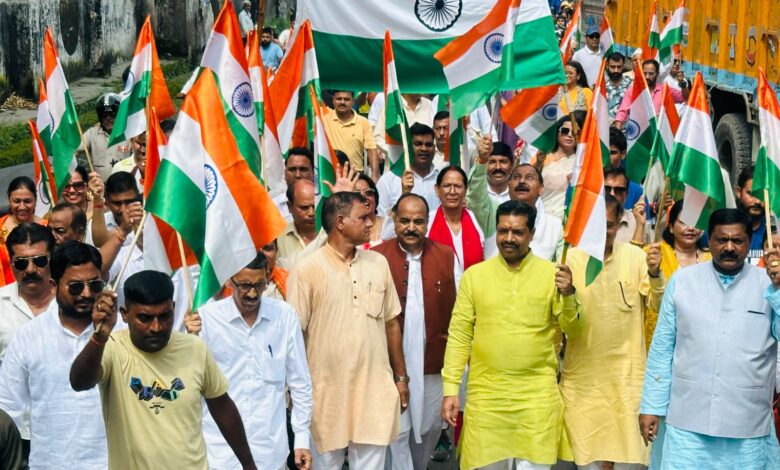 BJP organised Tiranga Yatra in Doiwala.