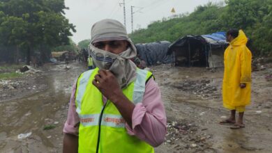 Waterlogging affected 80 people of Lalkuan shifted to safer place.