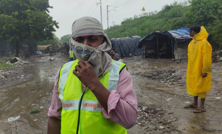 Waterlogging affected 80 people of Lalkuan shifted to safer place.