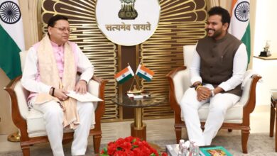 Chief Minister Pushkar Singh Dhami met with Union Civil Aviation Minister.