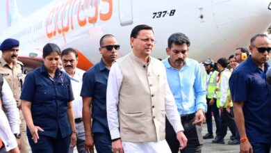 Chief Minister Pushkar Singh Dhami flag off the Dehradun-Bengaluru flight from Jollygrant Airport of Dehradun.