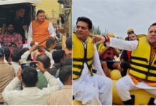 Chief Minister Pushkar Singh Dhami reached disaster affected area of Laksar of Haridwar on Tractor and raft.