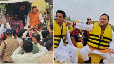 Chief Minister Pushkar Singh Dhami reached disaster affected area of Laksar of Haridwar on Tractor and raft.