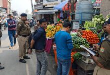 Police action against illegal encroachment in Doiwala, challans issued to 10 traders