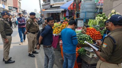 Police action against illegal encroachment in Doiwala, challans issued to 10 traders