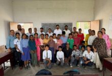 Congress leader Rahul Saini distributed educational material and uniforms in memory of his grandfather.